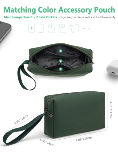 HYZUO 13.3-14 Inch Laptop Sleeve Case Bag with Adjustable Stand for MacBook Pro 14 M5/M4/M3/M2/M1 Pro/Max A3426 A3427 2026-2021, MacBook Air/Pro 13.3, 13.8-13.5 Surface Laptop, Midnight Green - color: Midnight Green, size: 13.3-14 Inch