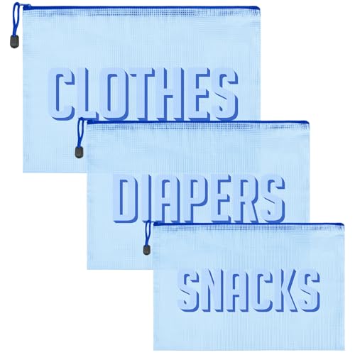 3pcs Hospital Bag Organizing Pouches for Labor and Delivery, Maternity Essentials Diaper Bag Organizer for Mom Travel - Blue,Medium - color: Blue, size: Medium