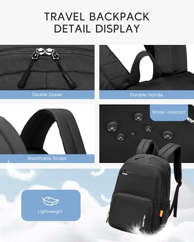40x30x15 cm Personal Item Travel Bag,16x12x6 inch Small Carry On Backpack 20L, Flight Approved Underseat Travel Bag Cabin Size Lightweight Grey - color: Grey