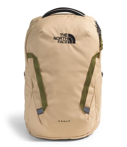 The North Face Vault Everyday Laptop Backpack - Commuter Travel Bag, Water-Repellent Finish, Spacious Compartment, Khaki Stone/TNF Black, One Size - color: Khaki Stone/Tnf Black