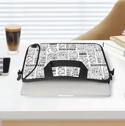 RICHEN Messenger Bag Carrying Case Sleeve with Handle Accessory Pocket Fits Laptops/Notebook/ebooks/Kids tablet/ipad (11-13.3 inch, Animal Cartoon) - color: Animal Cartoon, size: 11-13.3 inch