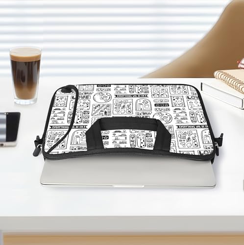 RICHEN Messenger Bag Carrying Case Sleeve with Handle Accessory Pocket Fits Laptops/Notebook/ebooks/Kids tablet/ipad (11-13.3 inch, Animal Cartoon) - color: Animal Cartoon, size: 11-13.3 inch