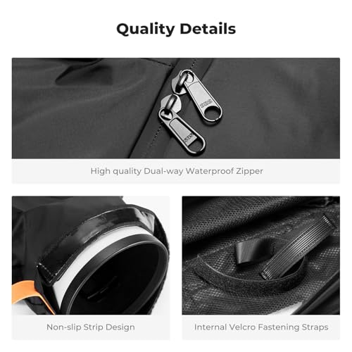 K&F Concept Camera Rain Cover, Waterproof Camera Cover for Nikon Canon Sony DSLR/Mirrorless Cameras & Lenses, Professional Raincoat with Anti-Fog Window & Waterproof Zipper, Camera Rain Sleeves