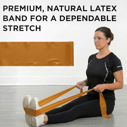 THERABAND Resistance Band, 50-Yard Roll, Latex Elastic Band for Exercise, Stretching, Physical Therapy, Yoga, Pilates, Home Workouts, Cut-to-Length, Color-Coded Levels - color: Gold | Max, style: Latex