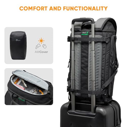 Lowepro ProTactic Lite BP 150 AW III Laptop Backpack, Top and Side access, Professional Camera Bag, DSLR/Drones/Mirrorless, Up to 14" Laptop, Rain Cover, for Photographer, Videographer, Volume 25L - style: Bp 150 Aw III
