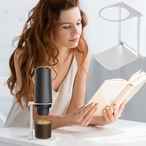 Pour Over Dripper Stand Portable Espresso Machine Stand Office Coffee Stands with Base Suitable for Office,Home,Camping (COLOR:silver)