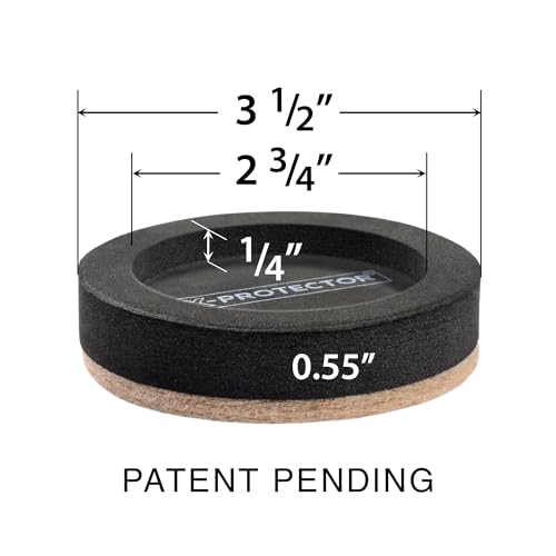 Felt Furniture Sliders for Hardwood Floors X-PROTECTOR 16 PCS 3 ½” - Furniture Slider with Unique Design - Heavy-Duty Furniture Movers for Hard Surfaces - Felt Sliders - Move Your Furniture Easily! - size: 16 PCS 3 1/2 inch (NEW)