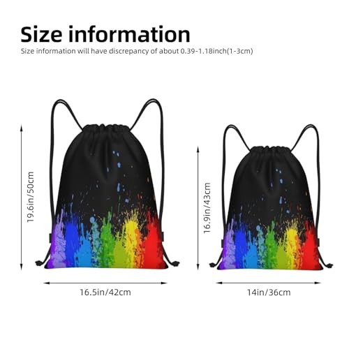 Rainbow Pride LGBT Drawstring Backpack Bag Sport Gym Dance Beach Travel Sackpack for Women Men - color: Lgbt_ddd00646