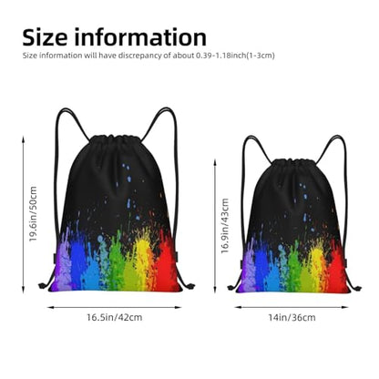 Rainbow Pride LGBT Drawstring Backpack Bag Sport Gym Dance Beach Travel Sackpack for Women Men - color: Lgbt_ddd00646