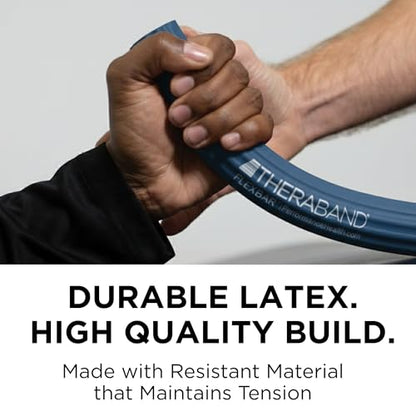 THERABAND FlexBar Resistance Bar, Heavy, Blue Flex Therapy Bar for Physical Therapy, Wrist & Forearm Exercise Equipment, Non Slip Grip, Compact Design - color: Blue - Heavy, style: Original
