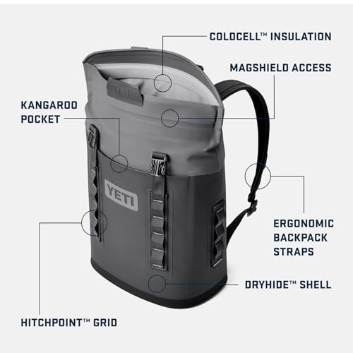 YETI Hopper M Series Backpack Soft Sided Coolers with MagShield Access - color: Olive, size: M12