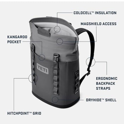 YETI Hopper M Series Backpack Soft Sided Coolers with MagShield Access - color: Olive, size: M12