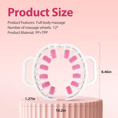 Massager Roller for Cellulite & Lymphatic Drainage – Fascia Muscle Roller Stick for Legs, Thighs, Calf – Deep Tissue Massage Tool for Pain Relief, Body Sculpting, Anti-Cellulite, Athletes Recovery