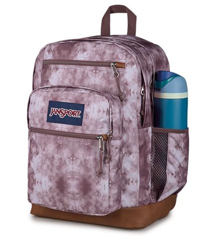 JanSport Cool Backpack with 15-inch Laptop Sleeve, Large Computer Bag Rucksack with 2 Compartments, Ergonomic Straps, Ice Dye - color: Ice Dye Mahogany Haze/White