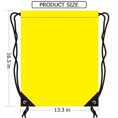 Drawstring Backpack Bulk String Backpack Drawstring Bags Sport Gym Cinch Bag Nylon String Bag for Women Men (1PCS) - color: Yellow 1pcs