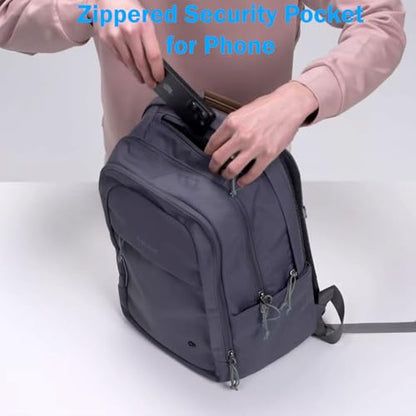 PUREVAVE Laptop Backpack with YKK Zippers for Men and Women - color: Gray