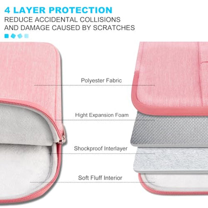 Lacdo 13 inch Laptop Sleeve Case for 13 inch MacBook Air M5 A3449 (2026), M4 A3240 2025, M3 A3113, M2 A2681, M1 A2337 | 13" MacBook Neo A18 Pro A3404 (2026) | iPad Air/Pro 13 M5 Computer Bag, Peach - color: Peach, size: New MacBook Air/Neo/Pro 13 Inch