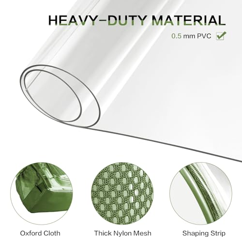 Clear Backpack Heavy Duty Large Transparent Backpack with Reinforced Bottom Multi-pockets for College, Travel, Workplace Security - Green - color: Green