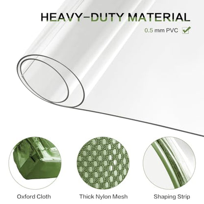 Clear Backpack Heavy Duty Large Transparent Backpack with Reinforced Bottom Multi-pockets for College, Travel, Workplace Security - Green - color: Green