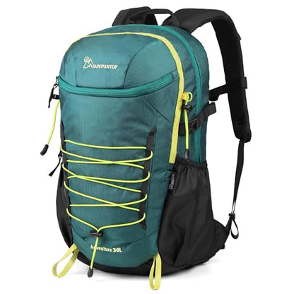 MOUNTAINTOP 25/30L Lightweight Hiking Backpack, Outdoor Daypack - color: 30l-dark Green