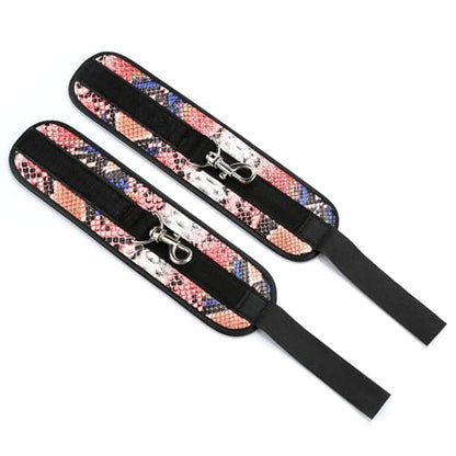2026 Upgraded Heavy Duty Expandable Spreader Bar – Adjustable PU Straps for Pilates, Yoga - style: Red+PinkSP