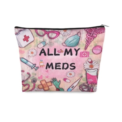 Small Nurse Medical Supply Pouch Bag Emergency Medicine Physician Bag Gifts Pharmacist Doctor Graduates Accessories Family Patient Medication Organizer Nursing School Makeup Bags Survival Med Pouch - color: Small Nurse Medical Supply Pouch Bag