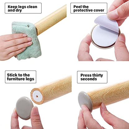 Self-Adhesive Furniture Sliders for Carpets, Furniture Moving Pads (36Pcs) 1-3/4" Furniture Mover Glides, Self Sticks Carpet Furniture Carrier - Move Any Item Quickly and Easily! - size: 1 3/4 inch