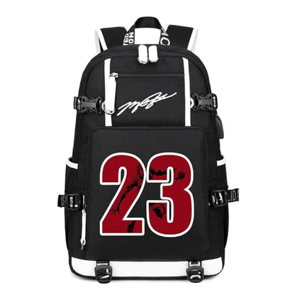 Txiujou Basketball Player 23 Student School Bag, Laptop Backpack, Ultra-Light Travel Bag, For Men And Women (Black3) - color: Black3