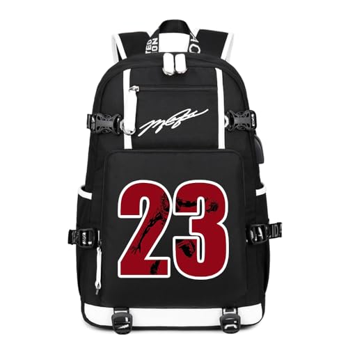 Txiujou Basketball Player 23 Student School Bag, Laptop Backpack, Ultra-Light Travel Bag, For Men And Women (Black3) - color: Black3