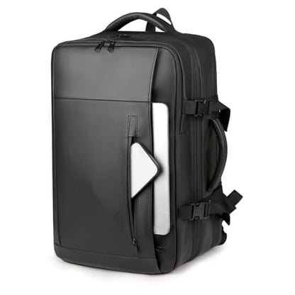 Jiawu Vacuum Backpack with Pump and Combination Lock, 55L Expandable Vacpack Backpack, Air Back Pack, Compression Vacuum Sealed Bags for Laptop, Travel, Business, Camping