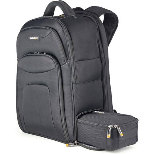 StarTech.com 17.3" Laptop Backpack with Removable Accessory Case - Professional IT Tech Backpack for Work/Travel/Commute - Durable Ergonomic Computer Bag - Nylon - Notebook/Tablet Pockets (NTBKBAG173) - size: 17.3"