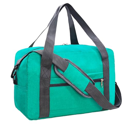 Foldable Carry on Luggage Bag 22x14x9 Personal Item Bag for Airplanes Travel Duffel Bag for Women and Men (40L, Teal) - color: Teal, size: 40L