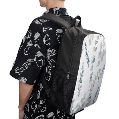 Travel Laptop Backpack Slim Durable Lightweight Back Pack Cute Eucalyptus Leaves Small Backpack For Women Men - color: Eucalyptus Leaves