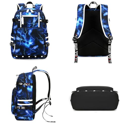 Basketball Player 23 Backpack Laptop Travel Bag Men's Women's Teenage Schoolbag (Black-Red) - color: Black-red