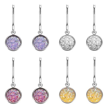 uxcell Zipper Pulls Charm, Zipper Pull Replacement Repair Zip Head Handle for Luggage Clothing - color: Silver/Purple/Blue Purple/Yellow