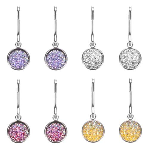 uxcell Zipper Pulls Charm, Zipper Pull Replacement Repair Zip Head Handle for Luggage Clothing - color: Silver/Purple/Blue Purple/Yellow
