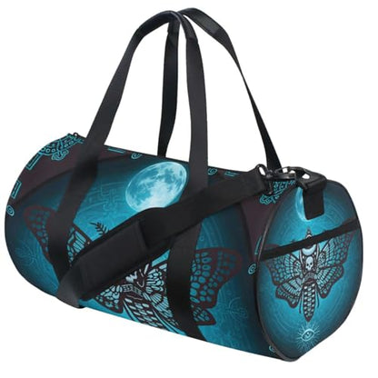MNSRUU Duffel Bags Skull Butterfly Sports Gym Bag Travel Luggage Overnight Bags for Men Women Duffel Bags for Traveling - color: Skull 89
