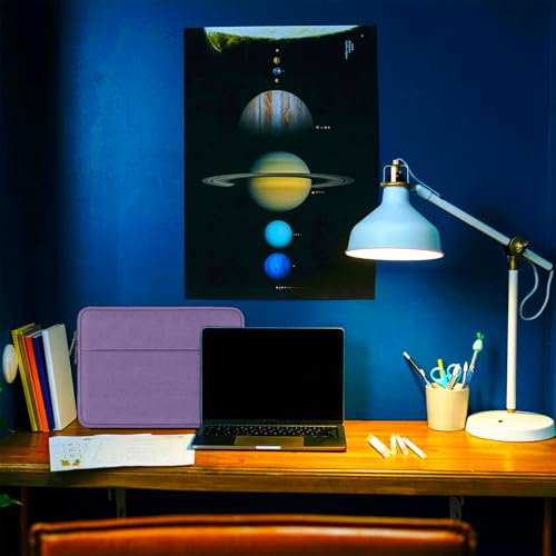 Laptop Sleeve 14 Inch, Water Resistant Traveling Computer Cover with Handle, Shockproof Protective Carrying Laptop Bag Compatible for 14 Inch MacBook Air/Pro, HP, Dell, Lenovo, Purple - color: Purple, size: 14 Inch