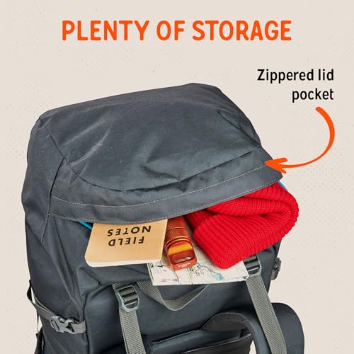 Kelty Asher Backpack, Daypack to Multi-Day Backpacking Capacity, Hiking, Lightweight Travel Pack, Internal Frame (65L Beluga) - color: Beluga/Stormy Blue, size: 65L
