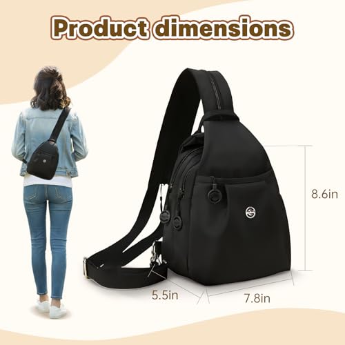 Waterproof 2-Way Mini Commuter Bag, Multi-Compartment Oxford Small Backpack, For Women, Collegeman, Commuter, Travel with Anti-Theft,Three in One Multifunctional Convertible Design(Black) - style: Black