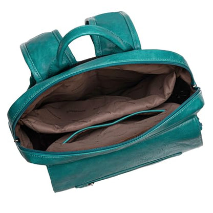 Montana West Laptop Backpack 15.6 Inch Work Backpack Purse for Women Travel Casual Daypack Bookbags with USB Port - color: 15.6-in Turquoise