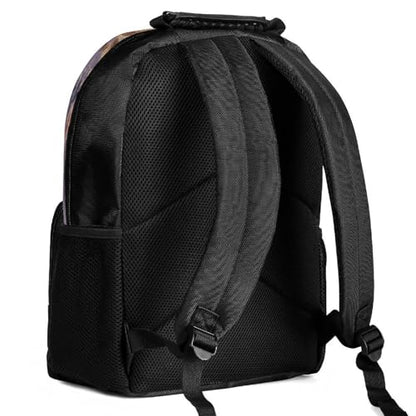Supdreamc Daypack Polyester Anti-Theft Multipurpose Highland Cow Pink Flowers Art Bookbag Big Capacity Gym Outdoor Hiking Backpack With Adjustable Shoulder Straps - color: Pattern 424