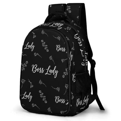 Business Laptop Backpack Rose Boss Lady White Black, Waterproof Travel Anti Theft Computer Bag with Water Bottle Pockets Gifts for Men Women - color: Pattern (341)