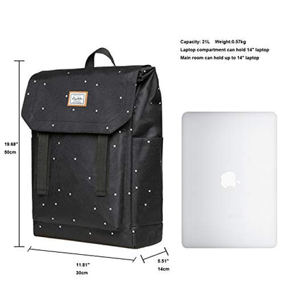 KAUKKO Casual Daypacks&multipurpose backpacks，Outdoor Backpack,Travel Casual Rucksack，Laptop Backpack Fits 15" - color: 14-blackdot