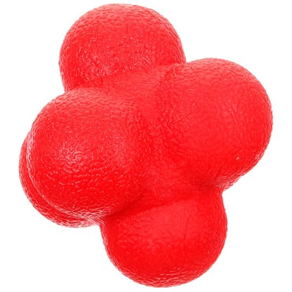 Toddmomy Hexagonal Reaction Training Ball 7cm Red Silicone Agility Fitness Ball for Speed and Reflex Exercises in Baseball, Tennis, Soccer, and Ping Pong Training