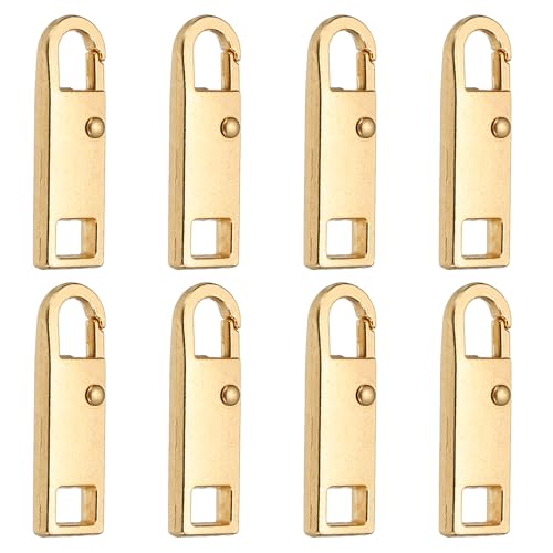 uxcell 8Pcs Zipper Pull Replacement, Metal Zipper Handle Mend Fixer Tab Repair for Luggage Suitcase Backpack Jacket Bags Boots Coat Handbags, Gold Small - color: Gold, size: Small