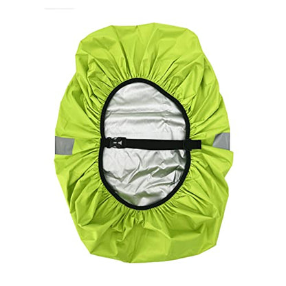 Jaegvida Waterproof Backpack Rain Cover 30L-100L Reflective & Non-Reflective Lightweight Durable Hiking Camping Bike Rain Shield - color: Light Green-Reflective Strip, size: 60-70L