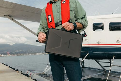 UAG Laptop Sleeve Case, Medium Sleeve, Fits Up to 13-14" Laptop, Shockproof Protective Carrying Computer Bag with Carrying Handle and Interior Accessory Pocket, Black - size: Medium - Black