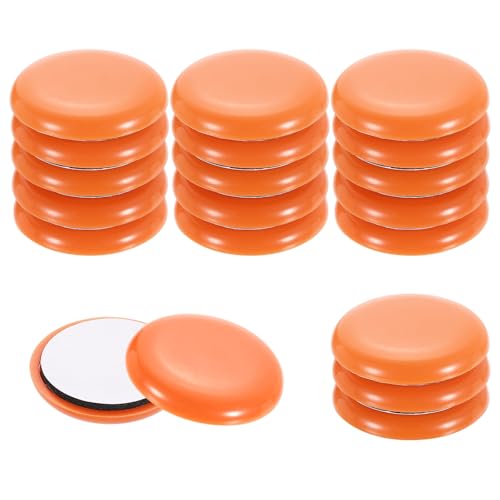 uxcell 20Pcs Furniture Sliders, 1-3/8 Inch Round Self-Adhesive Carpet Furniture Moving Pads Gliders Floor Protectors for Carpeted Tile Vinyl Hardwood Floors, Orange - size: 1-3/8 Inch