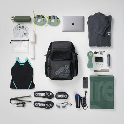ARENA One Go Backpack Swimmers Athletes Sports Gym Rucksack Multisport Daypack Large Size Training Gear Equipment Swim Bag for Men and Women, 45 Liters, Lacquer